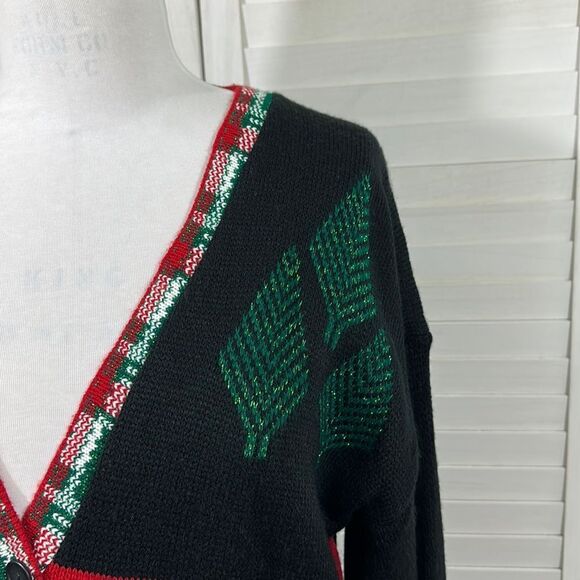 Christmas Sweater Cardigan Large Oversized Holiday Long - Picture 8 of 15